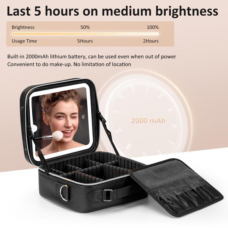 Velourrr LED Mirror Vanity Travel Case