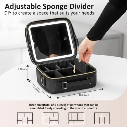Velourrr LED Mirror Vanity Travel Case