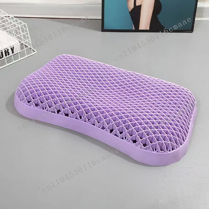 Zero-Pressure Ergonomic Cooling Jelly Pillow